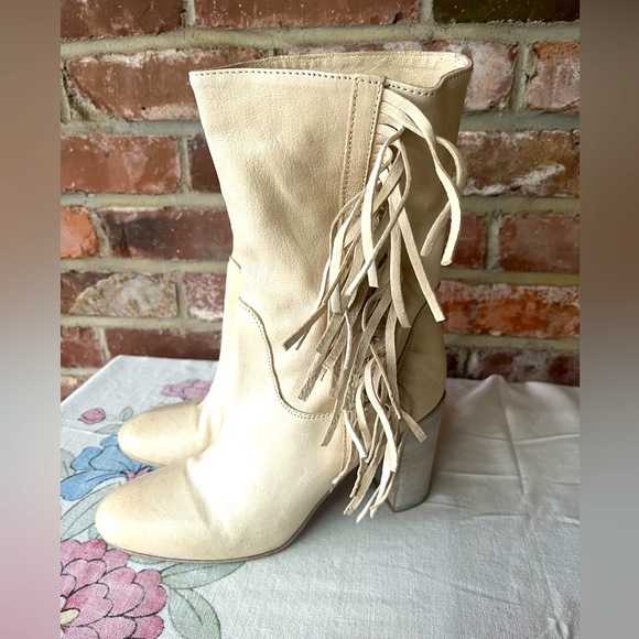 Free People Wild Rose Fringe Slouch Boots - Picture 1 of 10